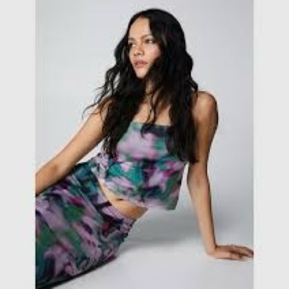 Nasty Gal Printed Bandeau Top